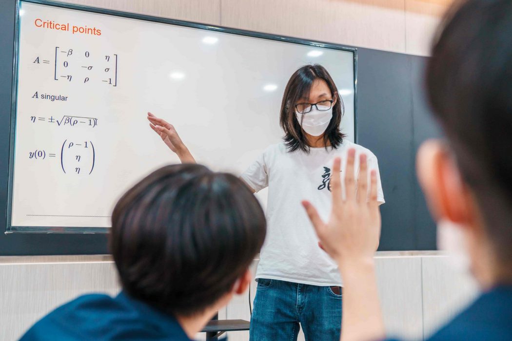 Robotics AI (MATBOT) student asking a question